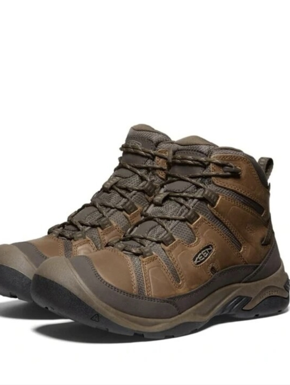 KEEN Circadia Mid Height Waterproof Hiking Boots 11.5 Mens Gorpcore Brown
